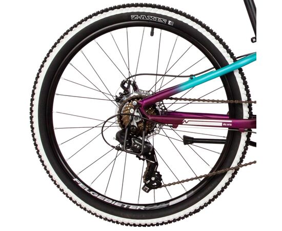 Подростковый велосипед Novatrack Katrina 7.D 24" (2025, зелёный-фиолетовый), Цвет: бирюзовый, Размер рамы: 10", изображение 5
