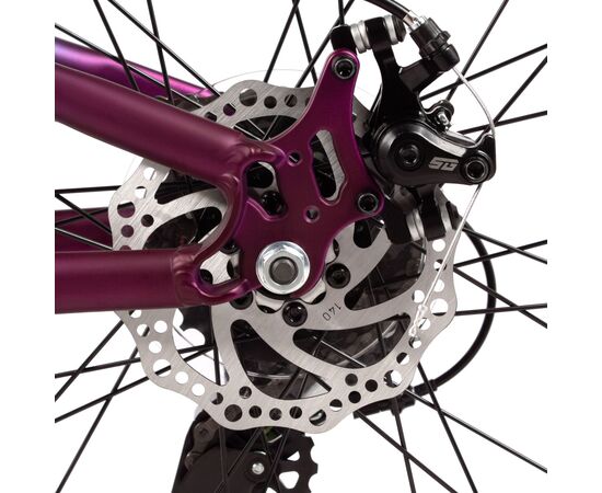 Подростковый велосипед Novatrack Katrina 7.D 24" (2025, зелёный-фиолетовый), Цвет: бирюзовый, Размер рамы: 10", изображение 8