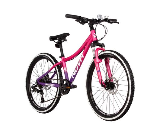 Подростковый велосипед Novatrack Katrina 7.D 24" (2025, фуксия-фиолетовый), Цвет: розовый, Размер рамы: 12", изображение 2