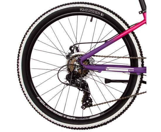 Подростковый велосипед Novatrack Katrina 7.D 24" (2025, фуксия-фиолетовый), Цвет: розовый, Размер рамы: 12", изображение 5