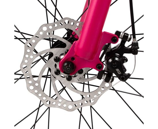 Подростковый велосипед Novatrack Katrina 7.D 24" (2025, фуксия-фиолетовый), Цвет: розовый, Размер рамы: 12", изображение 7