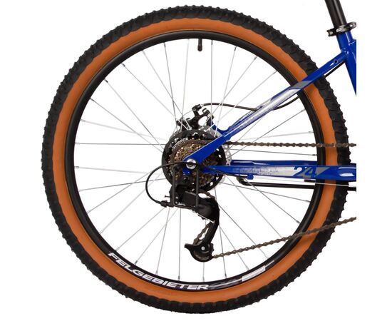 Подростковый велосипед FOXX CAIMAN JR 24" (синий), Цвет: синий, Размер рамы: 12", изображение 5