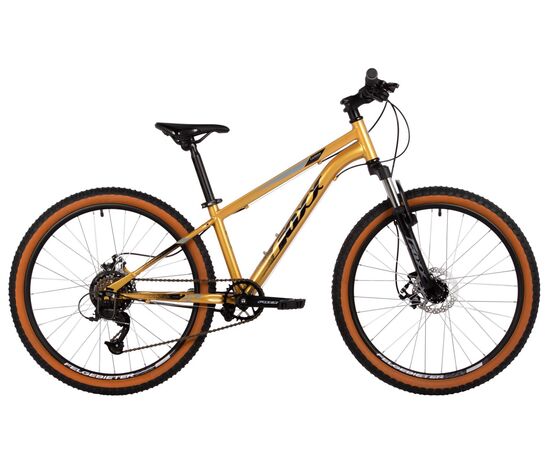 Подростковый велосипед FOXX CAIMAN JR 24" (золотой), Цвет: жёлтый, Размер рамы: 12"