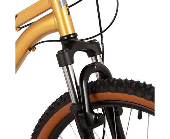 Подростковый велосипед FOXX CAIMAN JR 24" (золотой), Цвет: жёлтый, Размер рамы: 12", изображение 4