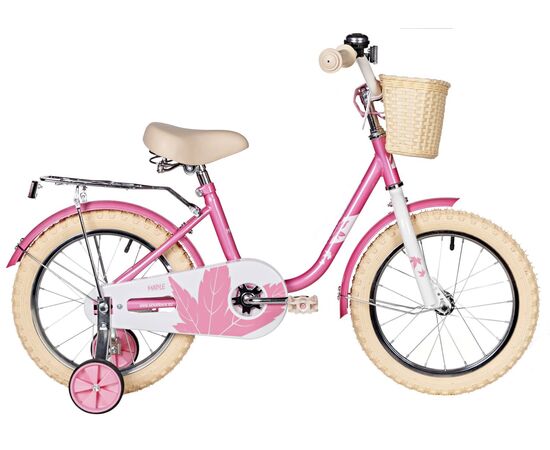 Детский велосипед Novatrack Maple 16" (2025, розовый), Цвет: розовый, Размер рамы: 10,2"