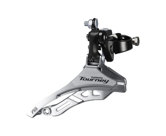 Переключатель передний Shimano Tourney TY300 3x6(7) верхняя тяга (хомут 34.9 проставки для 28.6) 42T