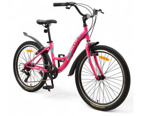 Велосипед Delta Butterfly 24 (розовый), Цвет: розовый, Размер рамы: 14", изображение 2