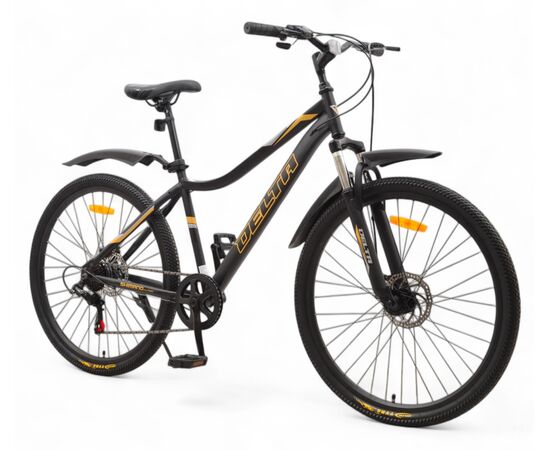Велосипед Delta Street 27.5 (черный/золотистый), Цвет: оранжевый, Размер рамы: 17", изображение 2