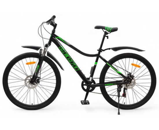 Велосипед Delta Street 27.5 (черный/зеленый), Цвет: зелёный, Размер рамы: 17", изображение 3