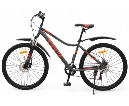 Велосипед Delta Street 27.5 (серый/оранжевый), Цвет: серый, Размер рамы: 17", изображение 3