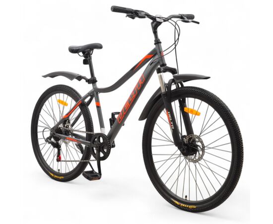 Велосипед Delta Street 27.5 (серый/оранжевый), Цвет: серый, Размер рамы: 17", изображение 2