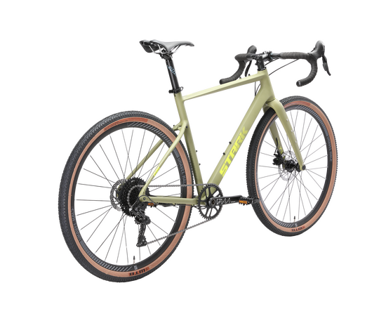 Велосипед Stark'25 GRL 700.5 D (хаки матовый/лимонный), Цвет: хаки, Размер рамы: SM, изображение 2