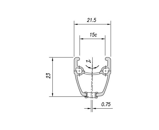 Обод Mach1 ROAD RUNNER 700C (622x15), 28 отв., FV, пистонированный (серебристый), изображение 2