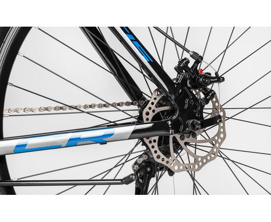 Велосипед SITIS CROSSER 7SP 29" (2025, Black-Grey-Blue), Цвет: серый, Размер рамы: 21", изображение 10