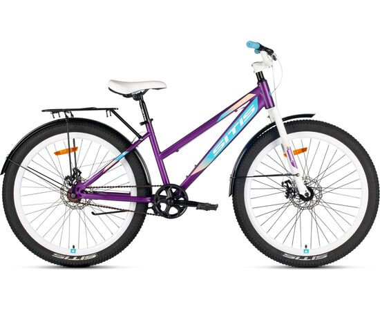 Велосипед SITIS ANY Regit 1SP 26" (2025, Dark Purple-Turquoise-White)