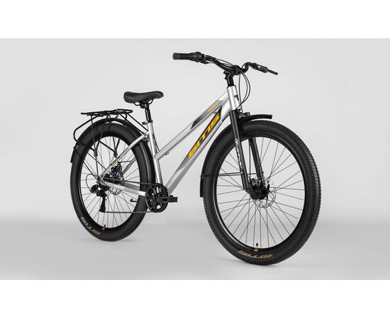 Велосипед SITIS ANY Regit 7SP 27,5" (2025, Grey-Orange-Black), Цвет: серый, Размер рамы: 17", изображение 2