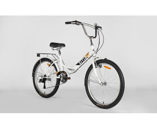 Велосипед SITIS POINT 7SP 24" (2025, White-Black-Beige), Цвет: белый, Размер рамы: 12", изображение 2