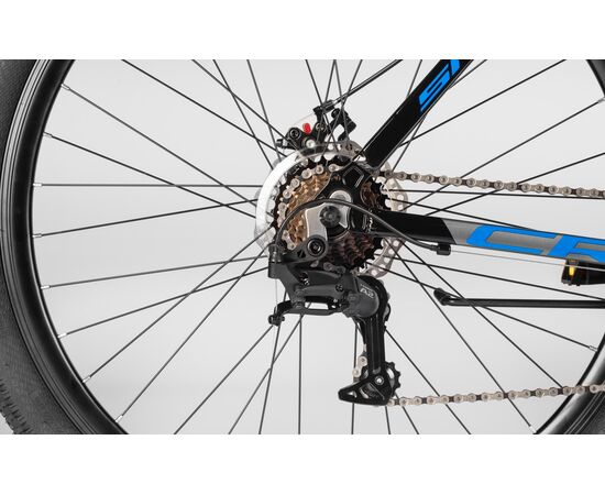 Велосипед SITIS CROSSER 7SP 29" (2025, Black-Grey-Blue), Цвет: серый, Размер рамы: 21", изображение 11