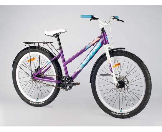 Велосипед SITIS ANY Regit 1SP 26" (2025, Dark Purple-Turquoise-White), изображение 2