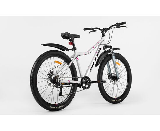 Велосипед SITIS DAISY 7SP 27,5" (2025, White-Black-Purple), Цвет: белый, Размер рамы: 15", изображение 3