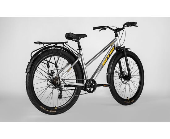 Велосипед SITIS ANY Regit 7SP 27,5" (2025, Grey-Orange-Black), Цвет: серый, Размер рамы: 17", изображение 3