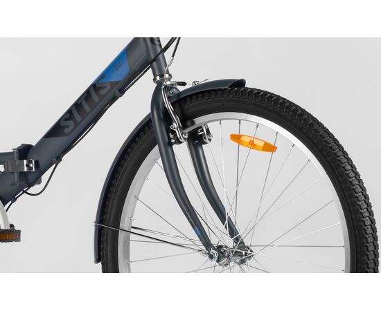 Велосипед SITIS POINT 7SP 26" (2025, Grey-Black-Blue), Цвет: серый, Размер рамы: 13,5", изображение 7