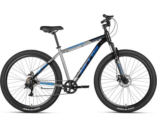 Велосипед SITIS CROSSER 7SP 29" (2025, Black-Grey-Blue), Цвет: серый, Размер рамы: 21"