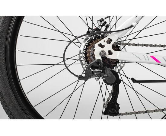 Велосипед SITIS DAISY 7SP 27,5" (2025, White-Black-Purple), Цвет: белый, Размер рамы: 15", изображение 11