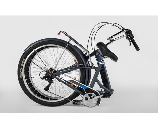 Велосипед SITIS POINT 7SP 26" (2025, Grey-Black-Blue), Цвет: серый, Размер рамы: 13,5", изображение 11