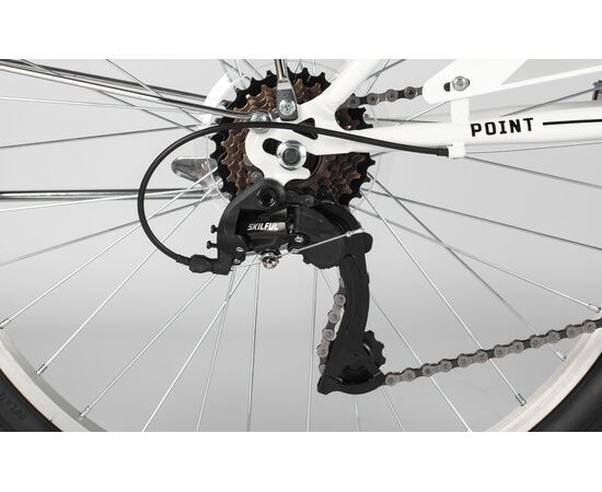 Велосипед SITIS POINT 7SP 24" (2025, White-Black-Beige), Цвет: белый, Размер рамы: 12", изображение 11