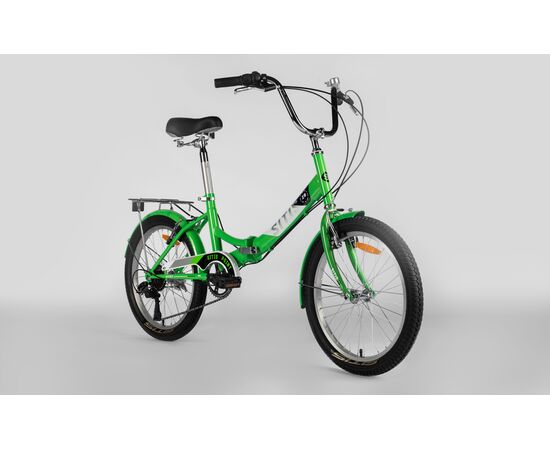 Велосипед SITIS POINT 7SP 20" (2025, Green-White-Black), Цвет: зелёный, Размер рамы: 10", изображение 2