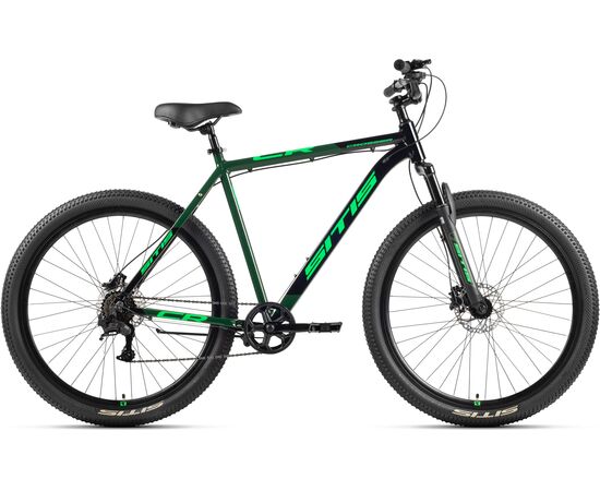 Велосипед SITIS CROSSER 7SP HD 29" (2025, Black-Green), Цвет: зелёный, Размер рамы: 21"