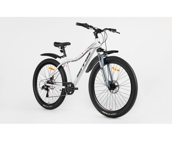Велосипед SITIS DAISY 7SP 27,5" (2025, White-Black-Purple), Цвет: белый, Размер рамы: 15", изображение 2