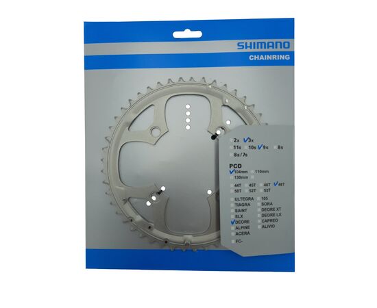 Звезда передняя Shimano DEORE, для FC-M510, 48T (серебристая), изображение 2 Звезда передняя Shimano DEORE, для FC-M510, 48T (серебристая), изображение 2