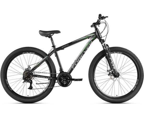 Велосипед FOREVER SPRING FSP7.0 27,5" (2025, Black-Grey-Green), Цвет: черный, Размер рамы: 15"