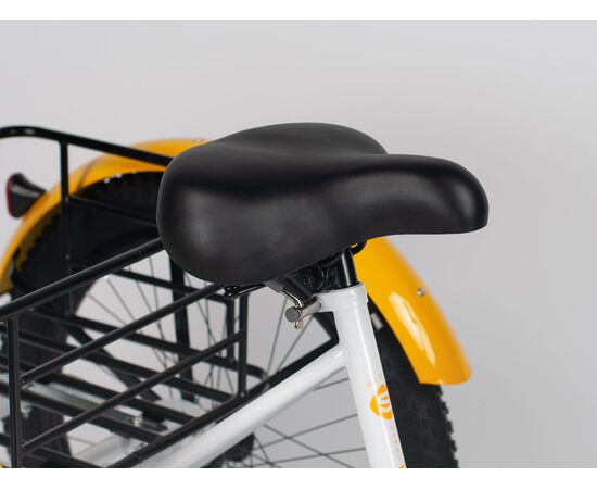 Велосипед трехколесный SITIS CARGO рикша FAT 24" (2025, White-Yellow), Цвет: белый, изображение 6