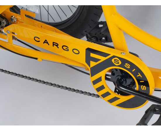 Велосипед трехколесный SITIS CARGO рикша FAT 20 steel (2025, Yellow-Black), изображение 3