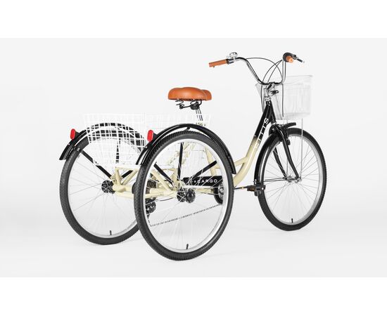 Велосипед трехколесный SITIS CARGO рикша 26" (2025, Black-Khaki), изображение 3