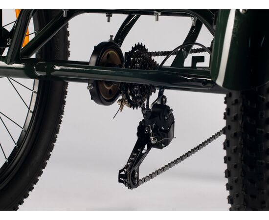 Велосипед трехколесный SITIS CARGO рикша FAT 24" (2025, Black-Green), Цвет: зелёный, изображение 8