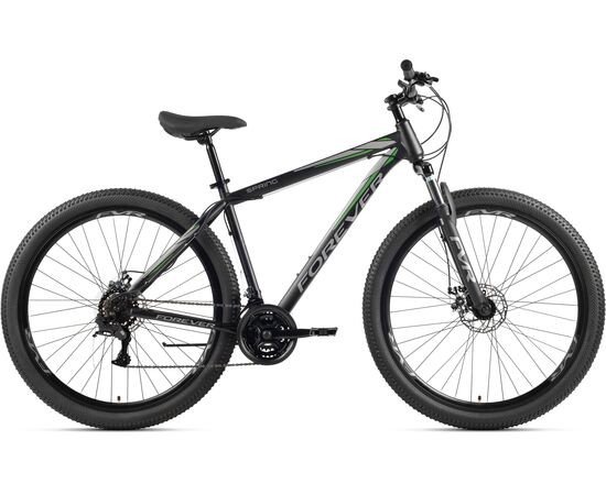 Велосипед FOREVER SPRING FSP9.0 29" (2025, Black-Grey-Green), Цвет: черный, Размер рамы: 17"