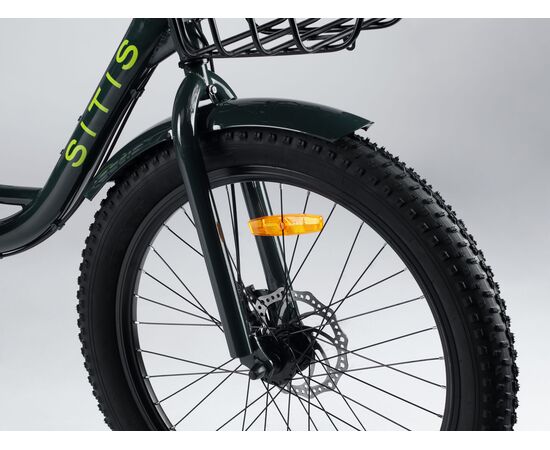 Велосипед трехколесный SITIS CARGO рикша FAT 24" (2025, Black-Green), Цвет: зелёный, изображение 4