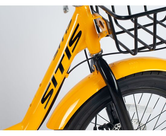 Велосипед трехколесный SITIS CARGO рикша FAT 20 steel (2025, Yellow-Black), изображение 2
