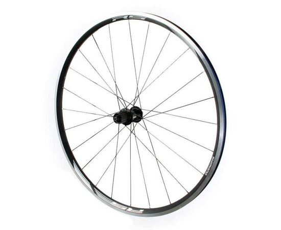 Колесо заднее Shimano R501A 28", 8/9/10 ск., клинчерное, плоские спицы, с ободной лентой (чёрный)