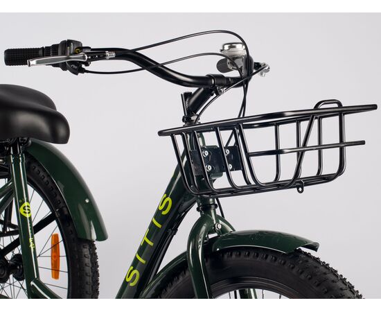 Велосипед трехколесный SITIS CARGO рикша FAT 24" (2025, Black-Green), Цвет: зелёный, изображение 5