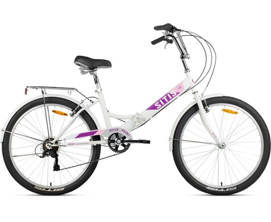 Велосипед SITIS POINT 7SP 26" (2025, White-Crimson-Pink), Цвет: белый, Размер рамы: 13,5"