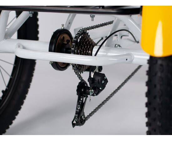 Велосипед трехколесный SITIS CARGO рикша FAT 24" (2025, White-Yellow), Цвет: белый, изображение 8