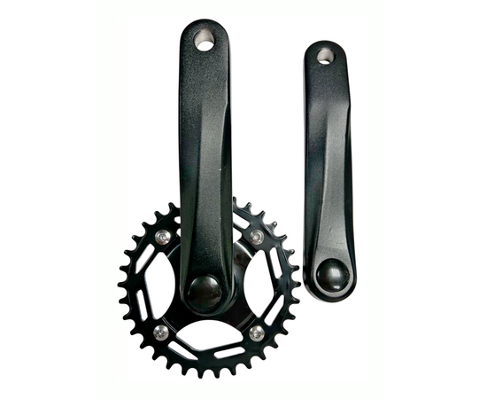 Система передняя 00-190655 (9/10/11 ск., 36T,  170 мм, под квадрат, черная), Цвет: черный, Количество зубьев: 36, Длина: 170, Тип крепления: квадрат, изображение 2