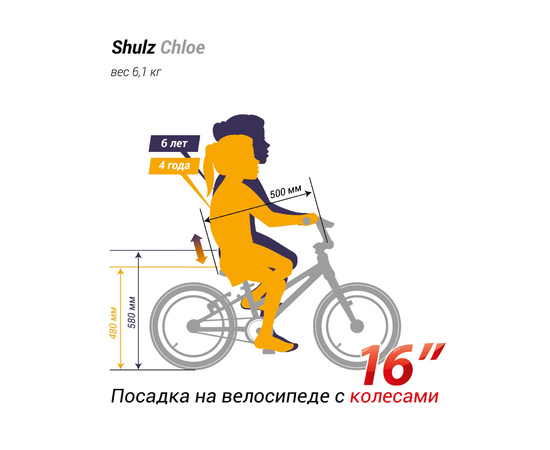 Детский велосипед Shulz Chloe 16 Race (фуксия), Цвет: розовый, изображение 5