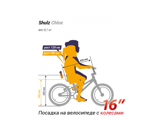 Детский велосипед Shulz Chloe 16 Race (чёрный), Цвет: черный, изображение 9