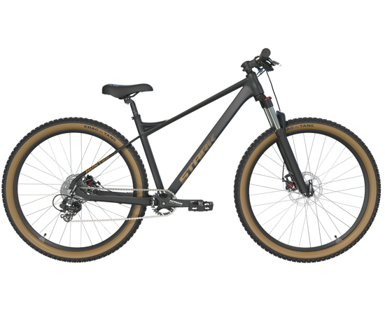 Велосипед Stark'25 Hunter 29.1 D (черный матовый/песочный), Цвет: черный, Размер рамы: 17,5"